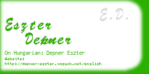 eszter depner business card